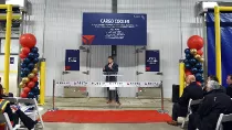 Inauguracin de la instalacin frigorfica en el aeropuerto JFK. Foto: Delta Cargo
