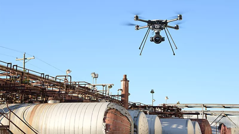 Un UAV dotado con el sensor MUVE R430 (Foto Teledyne: FLIR).