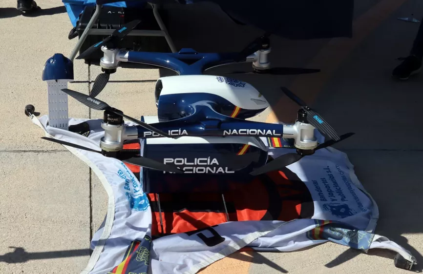 Otro de los RPAS adquiridos por la Policía Nacional a la firma china Ehang. Foto: Julio Maíz