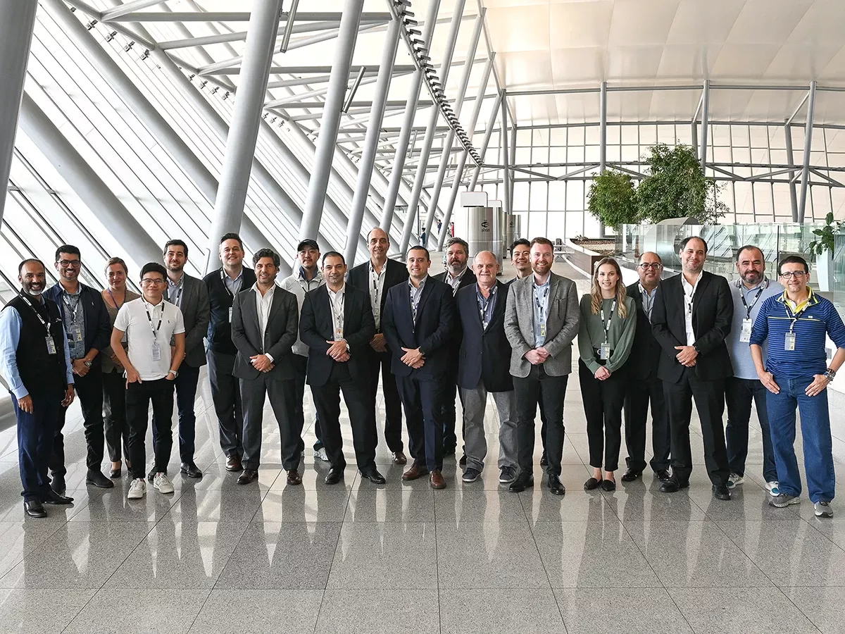 Visita de los participantes en la reunin anual ACI World en el aeropuerto de Carrasco, Uruguay.