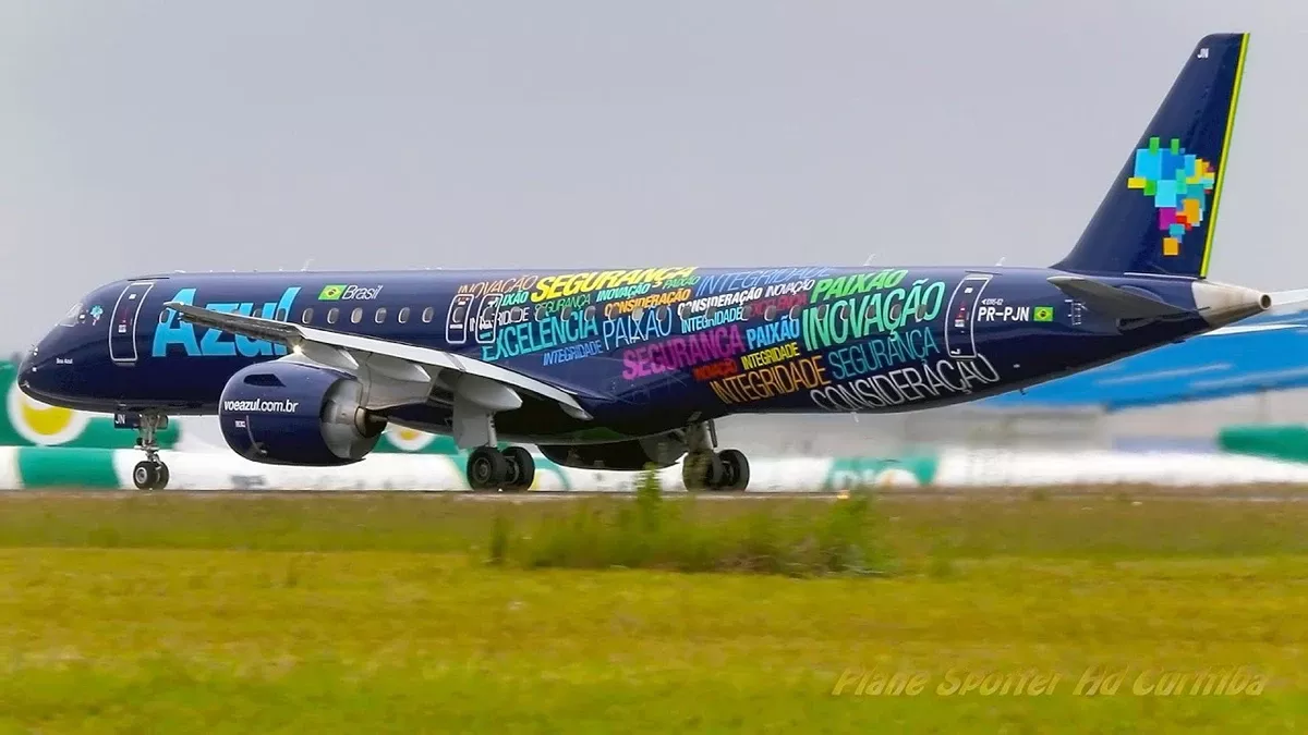 Embraer 195-E2 de la aerolnea Azul. Foto: Plane Spotter HD Curitiba
