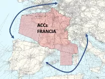 Reencaminamiento de vuelos realizado por Enaire durante las huelgas de los controladores areos franceses. Foto: Enaire