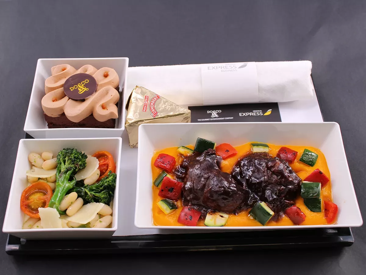 Nuevo plato del men de Clase Business de Iberia. Foto: Iberia