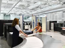 Uno de los nuevos escneres de seguridad de tomografa computarizada (CT) del aeropuerto de Munich.