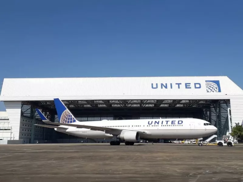 Hangar de mantenimiento de United Airlines en Ro de Janeiro. Foto: United Airlines