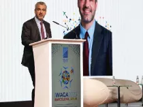 Maurici Lucena, presidente de Aena, durante la inauguracin en Barcelona de la ACI Europe/World 2023. Foto: Aena