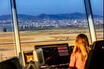 Controladora area de Enaire de Torre en  Barcelona.