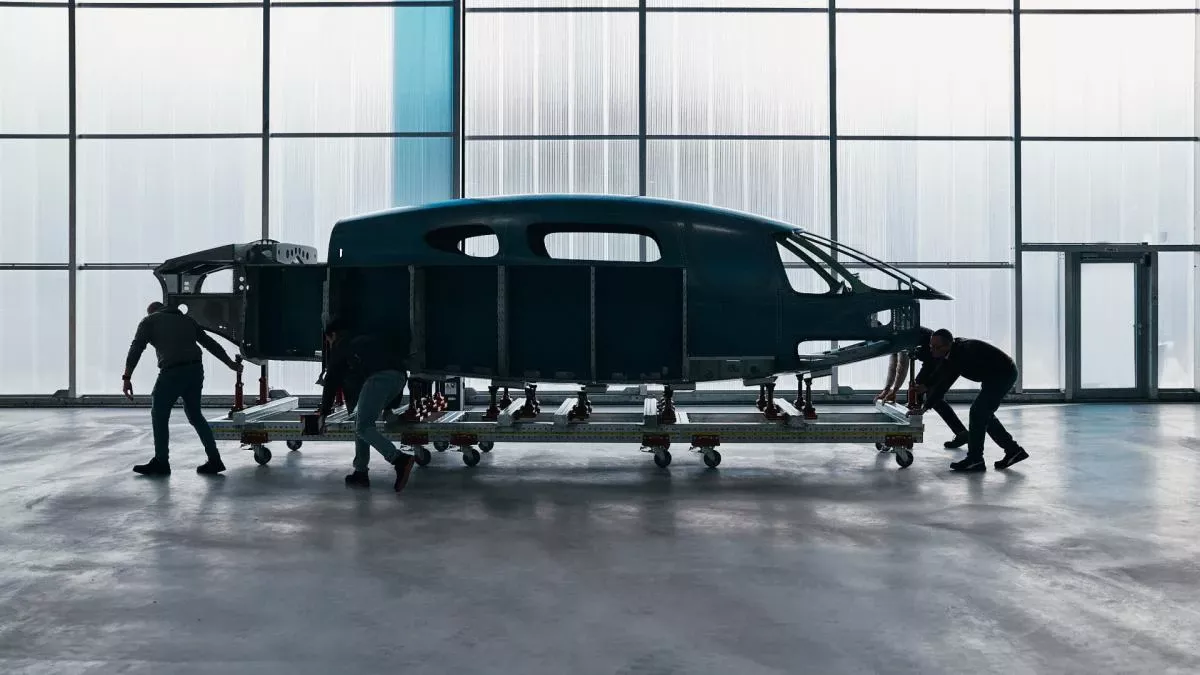 Primer fuselaje del avin elctrico Lilium Jet fabricado por Aciturri. Foto: Aciturri