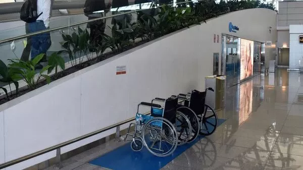 Sillas de ruedas en el Aeropuerto de Carrasco.