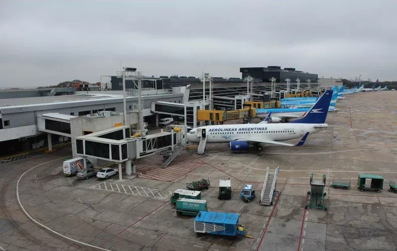 Aeroparque Jorge Newbery de la capital Argentina.