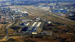 Vista area del aeropuerto.