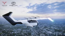 Recreacin del eVTOL Integrity de Crisalion en vuelo. Foto: Crisalion Mobility
