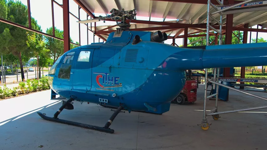 Helicóptero BO.105. Foto: Aviation Group Helicóptero BO.105 en las instalaciones de Aviatión Group en Fuenlabrada. Foto: Aviation GroupHelicóptero BO.105 en las instalaciones de Aviatión Group en Fuenlabrada. Foto: Aviation Group