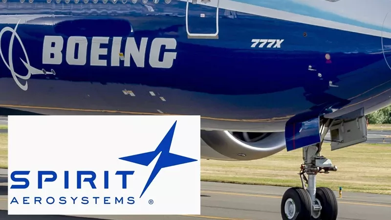 Logos de Boeing y Spirit AeroSystems.
