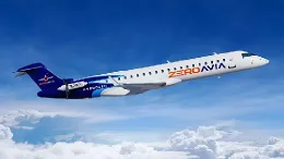 Recreacin realizada por ordenador de un avin regional impulsado con el sistema hidrgeno-elctrico de ZeroAvia.