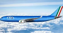 Avin de ITA Airways en vuelo.