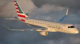 Embraer 175 en vuelo.