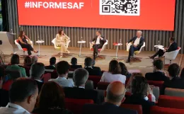 Mesa redonda tras la presentacin Informe Cmo hacer de Espaa el lder europeo de SAF? Foto: Diego Gmez
