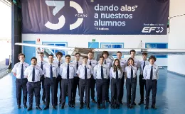 Alumnos de la ltima promocin de ATPL. Foto: European Flyers