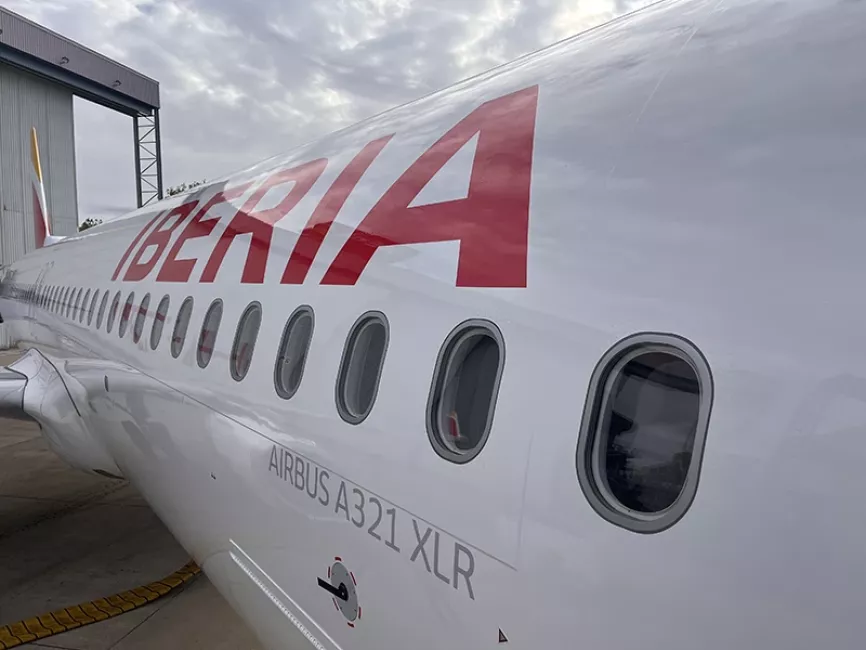 Avión A321XLR de la aerolínea de lanzamiento del avión Iberia.