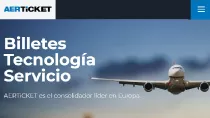 Imagen de la web de Aerticket Aerticke