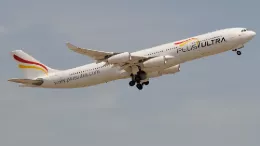 A340-300 de Plus Ultra. Foto Antonio Camarasa