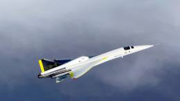 XB-1 con el que Boom Supersonic vol sin estruendo snico a Mach 1.12. Boom Supersoni