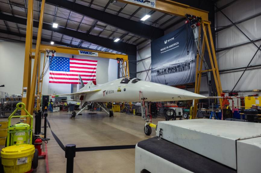XB-1 con el que Boom Supersonic voló sin estruendo sónico a Mach 1.12. Boom Supersoni