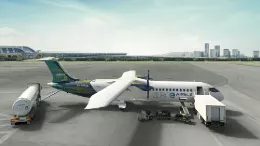 Concepto turbohlice del avin ZEROe de pasajeros hbrido propulsado con hidrgeno. Foto: Airbus