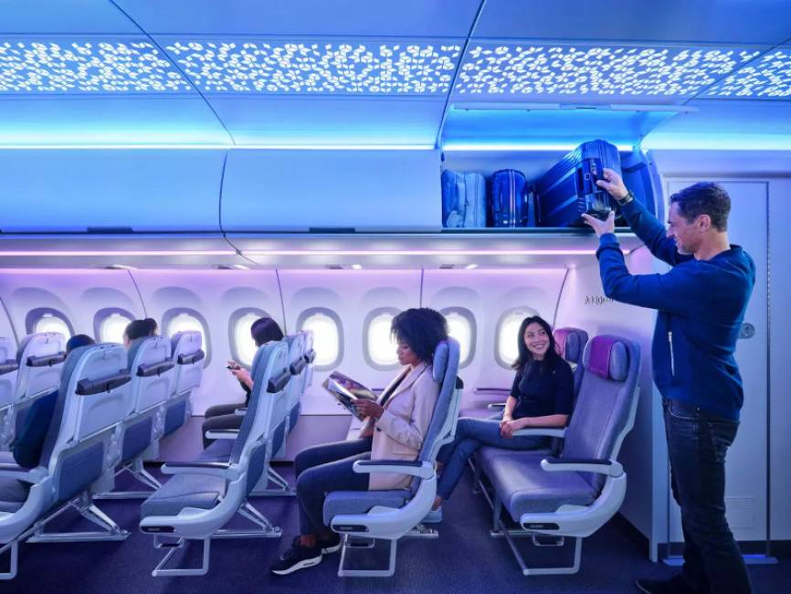 Interior del nuevo Airbus A321XLR.