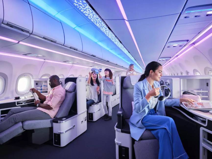 Interior del nuevo Airbus A321XLR.