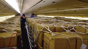 Durante la pandemia muchos aviones fueron modificados para transportar carga